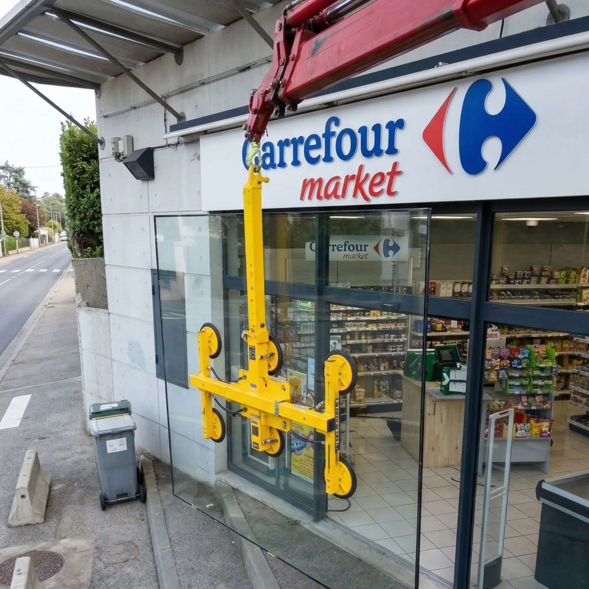 Remplacement vitrine commerce Lyon VTL intervention